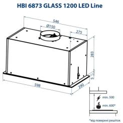 Вытяжка кухонная Minola HBI 6873 IV GLASS 1200 LED Line Фото 11