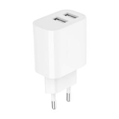 Зарядное устройство Gembird 2 USB-A 5V/2.4A (12W) white Фото 1