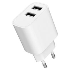 Зарядное устройство Gembird 2 USB-A 5V/2.4A (12W) white Фото 2