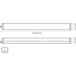 Светильник Videx IP65 лінійний 48W 1.2М 4000K Фото 5