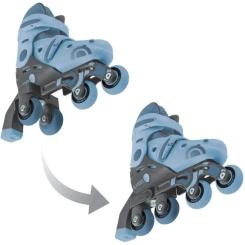 Роликовые коньки Globber 2в1 сіро-сині р.30-33, до 60кг, 5+ Фото 3