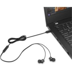 Наушники Lenovo USB-C Wired In-Ear Headphone Black Фото 4