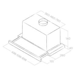 Вытяжка кухонная Elica TT14 LUX GRIX/A/50 Фото 3