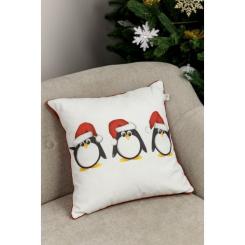 Наволочка Прованс декоративна Три пінгвини 45х45 Фото 2