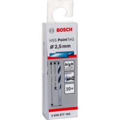 Сверло Bosch по металу HSS-PointTeQ, 2.5х30х57мм, 10шт Фото 1