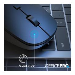 Мышка OfficePro M305B Silent Click Ergonomic Wireless Black Фото 9