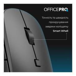 Мышка OfficePro M305B Silent Click Ergonomic Wireless Black Фото 10