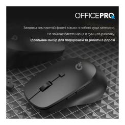 Мышка OfficePro M305B Silent Click Ergonomic Wireless Black Фото 11