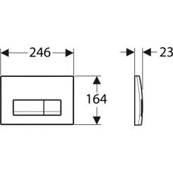 Панель смыва Geberit Delta50 хром Фото 1