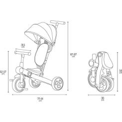 Детский велосипед MoMi Solivia grey 4 в 1 Фото 6