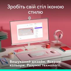 Клавиатура Logitech POP Icon Keys Bluetooth UA Rose Фото 1