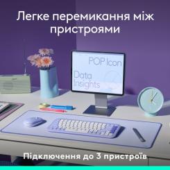 Клавиатура Logitech POP Icon Keys Bluetooth UA Rose Фото 6