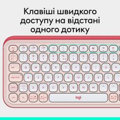 Клавиатура Logitech POP Icon Keys Bluetooth UA Rose Фото 7