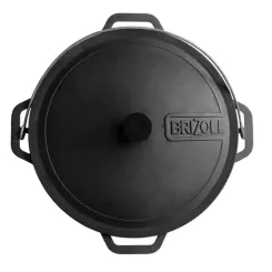 Котел туристический Brizoll чавунний азіатський з кришкою 10 л Фото 2