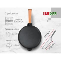 Сковорода Brizoll Optima чавунна з ручкою 280х60 мм Фото 7