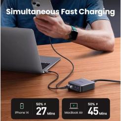 Зарядное устройство Ugreen 4xUSB 65W (2хUSB-C+2xUSB-A) Gan CD327 Фото 7