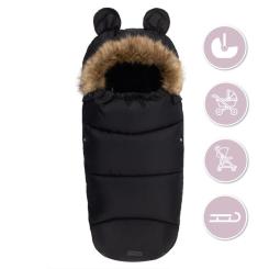 Зимний конверт MoMi Sleeping bag black Фото 7