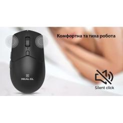 Мышка REAL-EL RM-460W Wireless/Bluetooth Black Фото 9