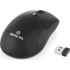 Мышка REAL-EL RM-460W Wireless/Bluetooth Black Фото 3