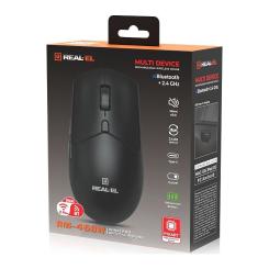 Мышка REAL-EL RM-460W Wireless/Bluetooth Black Фото 7