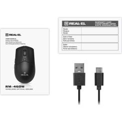 Мышка REAL-EL RM-460W Wireless/Bluetooth Black Фото 8