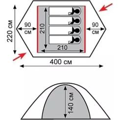 Палатка Tramp Rock 4 (v2) Green Фото 11