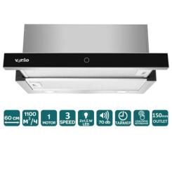 Вытяжка кухонная Ventolux GARDA 60 BG (1100) TC LED Фото 1