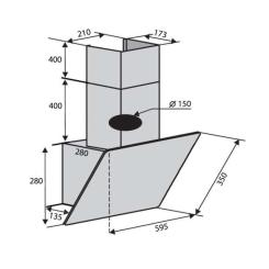 Вытяжка кухонная Ventolux MODENA 60 BG (950) TC MS Фото 6