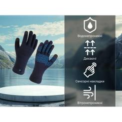 Водонепроницаемые перчатки Dexshell ThermFit 3.0 Gloves темно-блакитні розмір S Фото 3