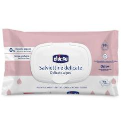Детские влажные салфетки Chicco мягкие очищающие, деликатные, 72 шт. Фото
