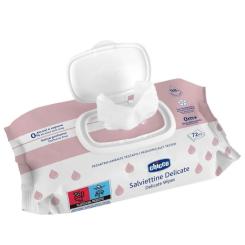 Детские влажные салфетки Chicco мягкие очищающие, деликатные, 72 шт. Фото 1