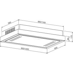 Вытяжка кухонная GRANADO Alia 2914-1800 inox white glass Фото 11