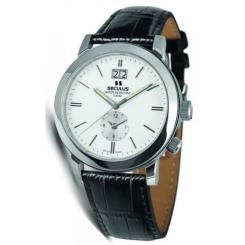 Наручные часы Seculus 9537.1.620 white, ss, black leather Фото