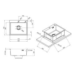 Мойка кухонная Kroner KD6050HM Фото 9