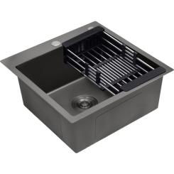 Мойка кухонная Kroner Schwarze-4545HM Фото 3