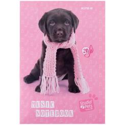 Тетрадь Kite для нот Studio Pets А4, 20 листов Фото