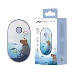 Мышка 2E MF300 CAPYBARASWIM Silent Wireless/Bluetooth Blue Фото 6