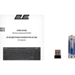 Клавиатура 2E KS280 Wireless/Bluetooth Black-Gray Фото 8