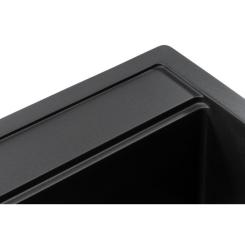 Мойка кухонная GRANADO ARTES black shine з сифоном Фото 2