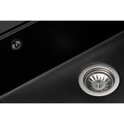 Мойка кухонная GRANADO ARTES black shine з сифоном Фото 4