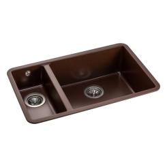 Мойка кухонная GRANADO Under top DOUBLE marron Фото 1