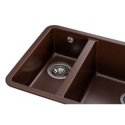 Мойка кухонная GRANADO Under top DOUBLE marron Фото 2