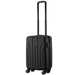 Чемодан Wenger Oryson, мала, пластик, 4 колеса, чорна Фото