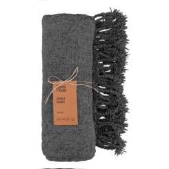 Плед Ardesto Chenille 140х190см, 100% полиэстер, серый темный Фото