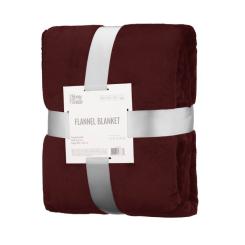 Плед Ardesto Flannel 200х220см, 100% поліестер, бургунді Фото