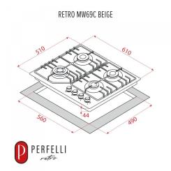 Варочная поверхность Perfelli RETRO MW69C BEIGE Фото 11