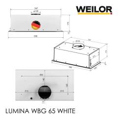 Вытяжка кухонная Weilor LUMINA WBG 65 WHITE Фото 11