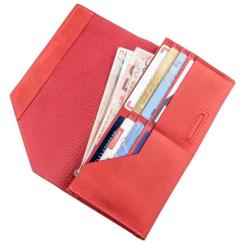 Кошелек Grande Pelle Из итальянской кожи Красный Фото 4