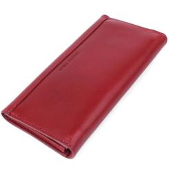 Кошелек Grande Pelle Кожаный Бордовый Фото 1
