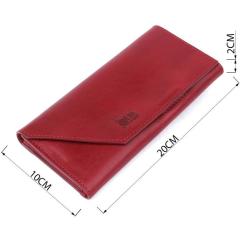 Кошелек Grande Pelle Кожаный Бордовый Фото 2